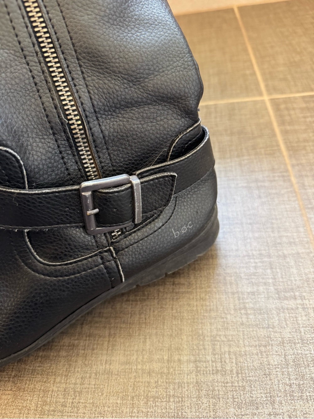 B.o.c Black Leather Riding Boots - Picture 3 of 5